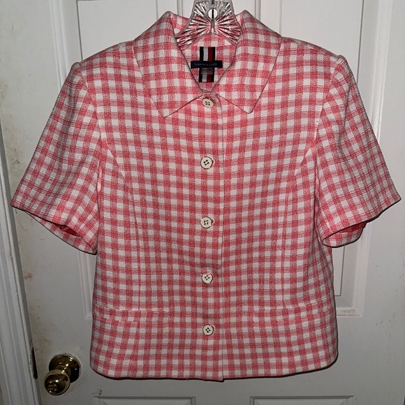 Tommy Hilfiger Jackets & Blazers - Tommy Hilfiger Pink Gingham Blazer (never worn)